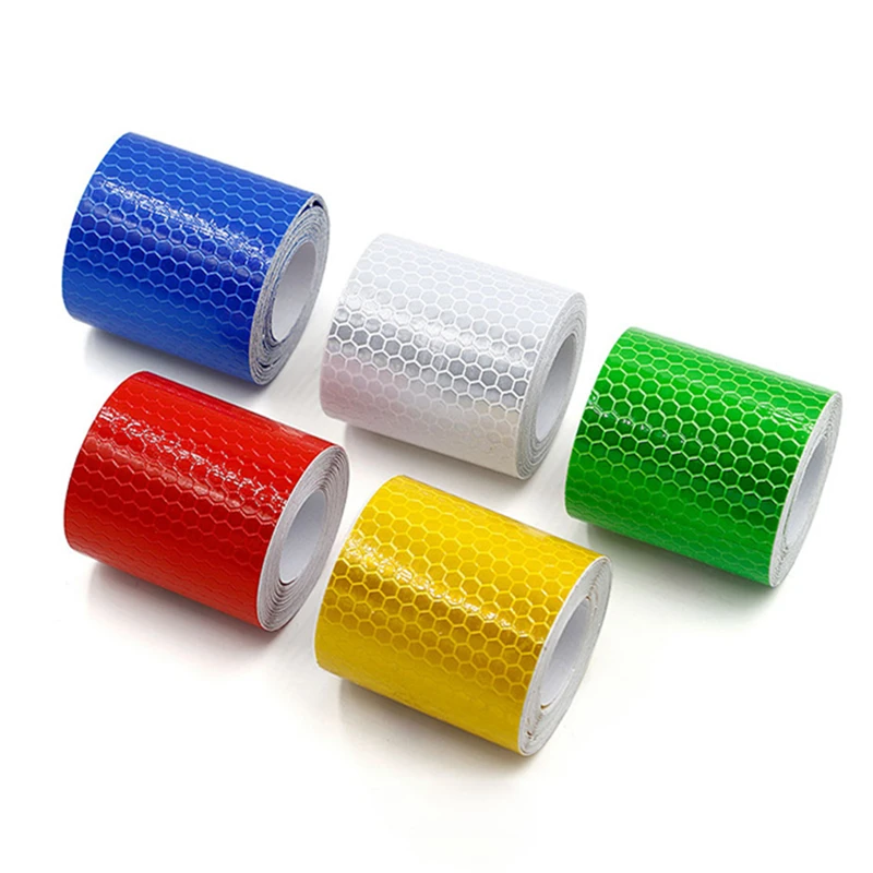 자동차 반사 테이프 안전 경고 자동차 장식 스티커, 반사 보호 테이프 스트립 필름, 자동차 오토바이 스티커, 5cm x 100cm