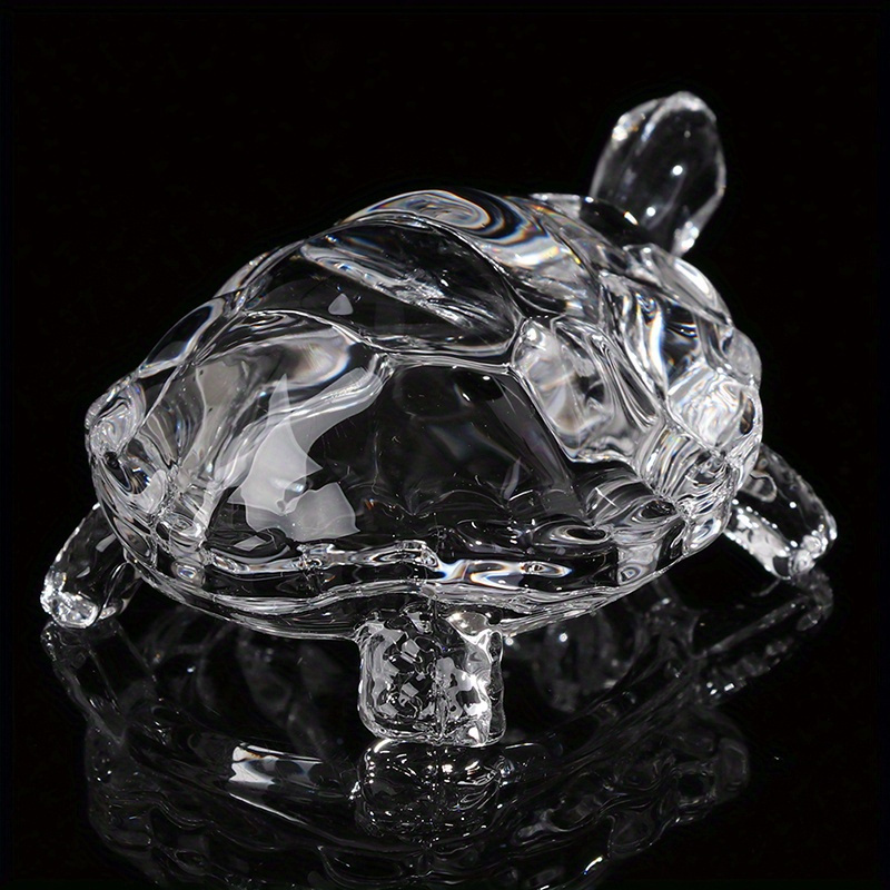 A Crystal Turtle Ornament, Mini Turtle Statue, Lucky Ornament, Suitable for Home Office Desk Decoration, Home Decoration