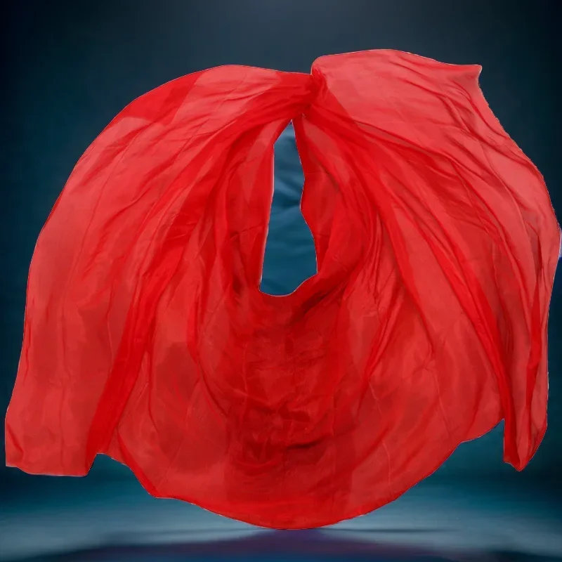 100% Zijde Performance Dans Effen Kleur Lichte Textuur Sluier Sjaals Vrouwen Sjaal Kostuums Accessoires Buikdans Sluiers 270Cm X 114Cm