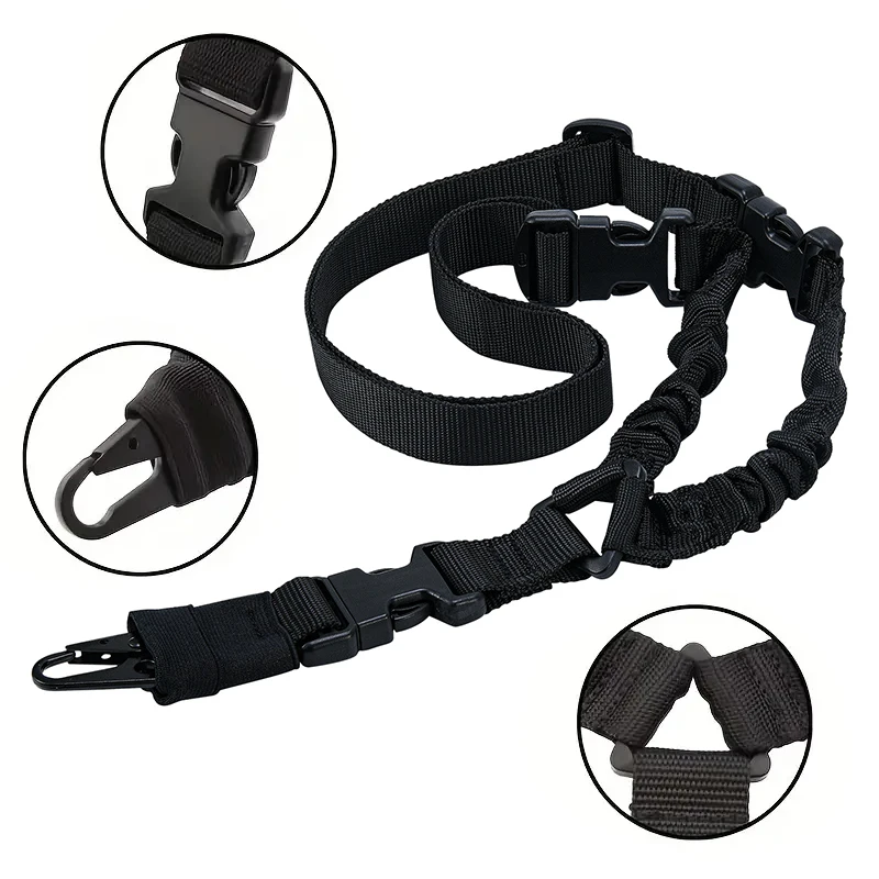 Cinto de arma de tiro, acessórios de caça, equipamento tático, ponto único, alça de ombro, rifle, corda, cinto com fivela de metal