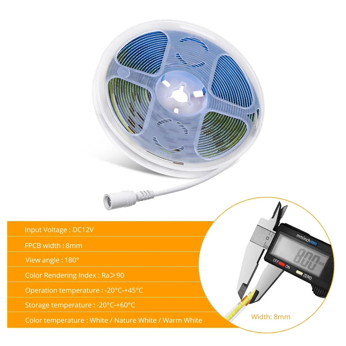 DC 5V 12V 24V COB LED Strip Lights 320LEDs/m High Brightness FOB Flexible Ribbon Bar Tape Linear Dimmable Lighting Room Decor