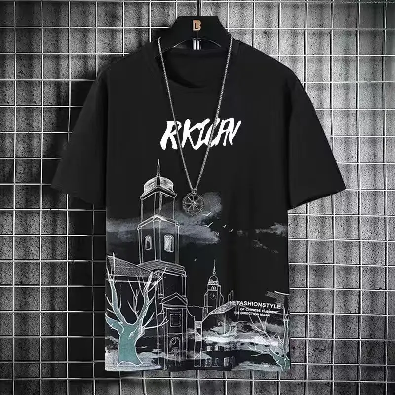 Trajes para hombres 2025, moda de verano, poliéster, fino, informal, transpirable, manga corta, Camiseta deportiva estampada + Pantalones cortos, conjunto de baloncesto