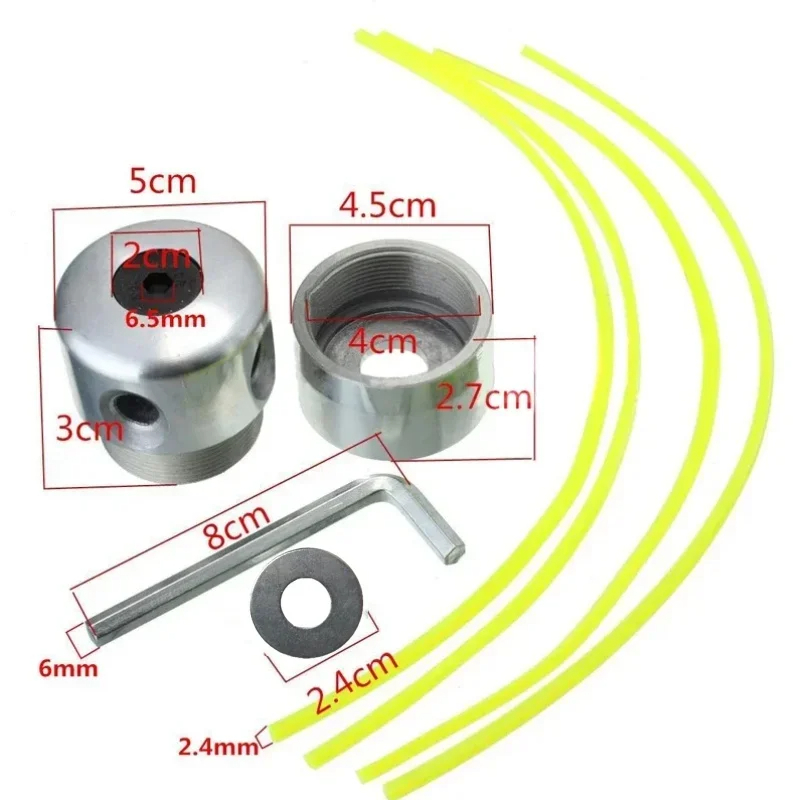 Aluminum Grass Trimmer Head 4 Line Brush Cutter Replacement for Lawn Mower Strimmer Accessories