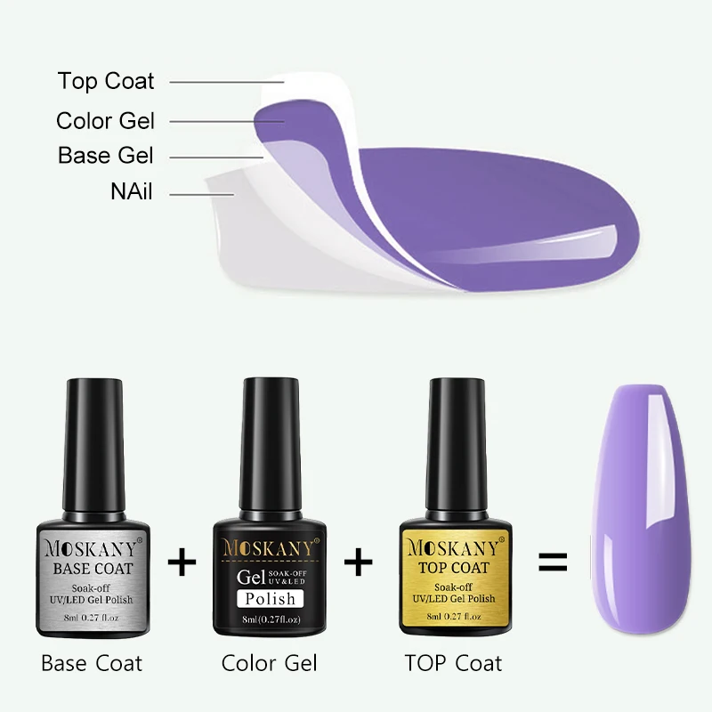 อะคริลิค No-acid Primer เล็บชุดฐานและ Top Coat Soak Off เจลเล็บสําหรับเล็บ Art Design ชุดเครื่องมือ