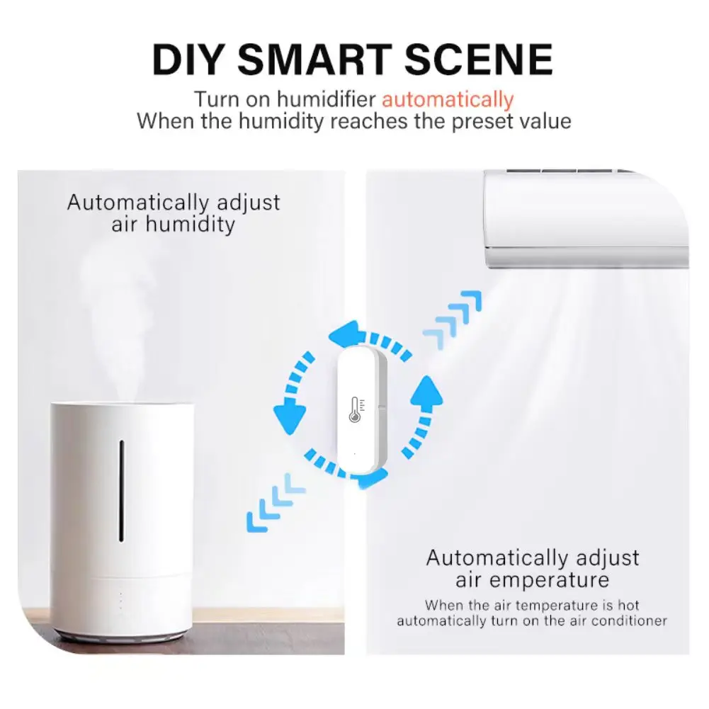 Zigbee 3,0 Wifi Smart Temperatur Feuchtigkeit Sensor Thermometer Detektor Monitor Smart Home Über Alexa Google Home Tuya Smart Leben