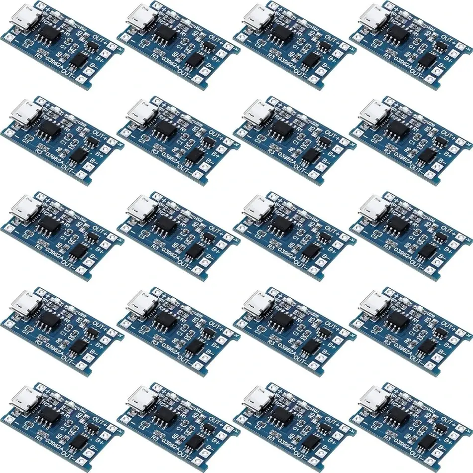 10 Uds 5V 1A 18650 Placa de carga de batería de litio PLR TP4056 carga de litio Mini/Micro USB tipo C módulo de carga con protección
