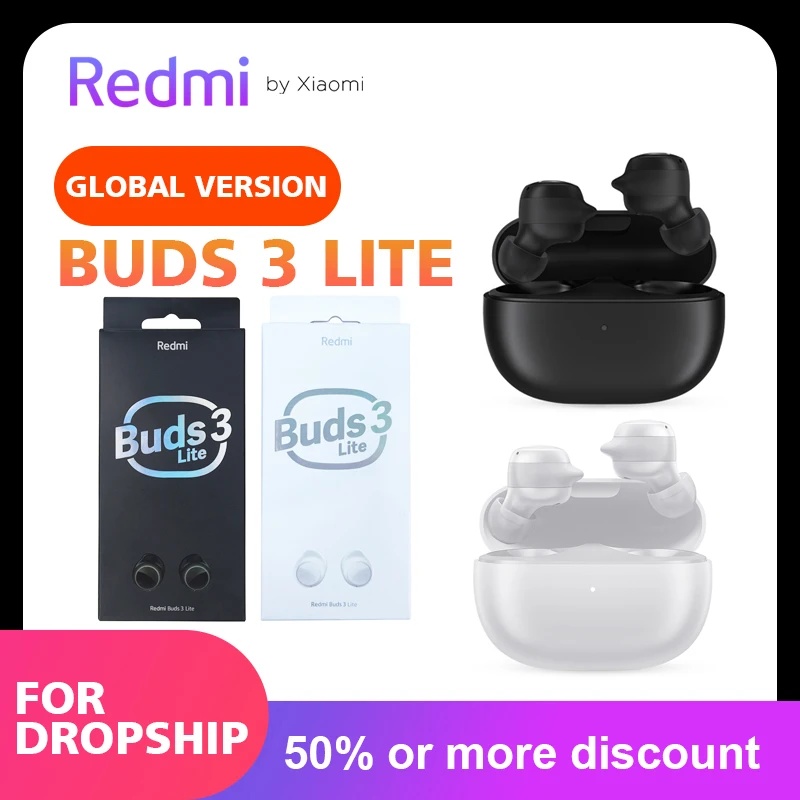 Xiaomi Redmi Buds 3 Lite TWS auriculares Bluetooth versión Global auriculares inalámbricos verdaderos diseño de oreja de gato para deporte correr música