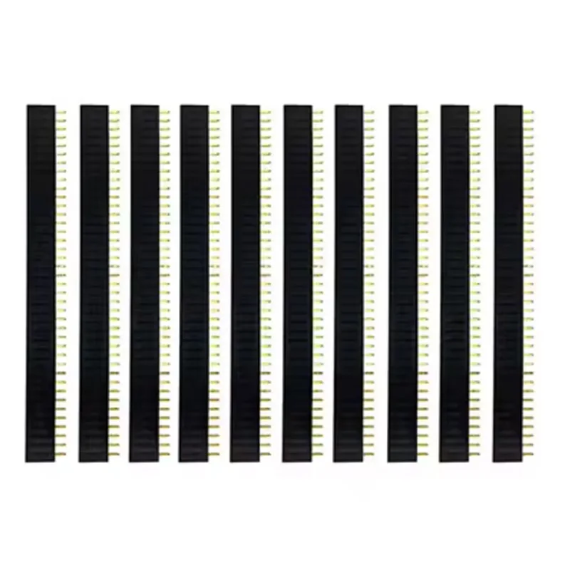 10개 40핀 1x40 단일 행 남성 및 여성용 2.54 분리형 핀 헤더 PCB JST 커넥터 스트립 아두이노 DIY 키트용