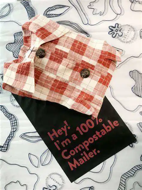 Bolsas biodegradables de plástico Biodegradable para correo, embalaje de ropa con logotipo personalizado, ecológico y Compostable, 50 y 100 unidades