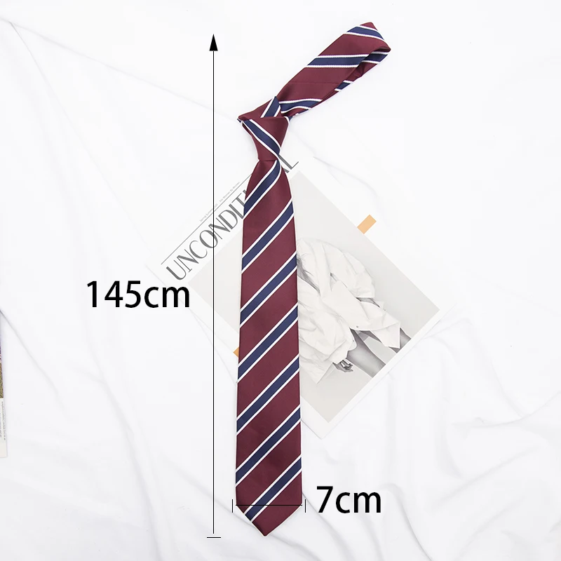 Cravate à col rayé pour femmes, Style japonais, pour uniforme JK, mignon, slim, uniforme à carreaux, accessoires scolaires pour hommes, nouvelle collection