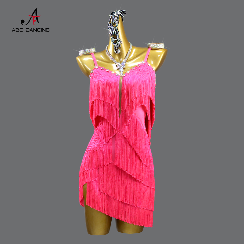 2025 Latin Dance Kleid Frau Linie Kleidung Sexy Praxis Tragen Anzug Sport Kostüm Kid Dancewear Bühne Prom Mädchen Fringe Party rock