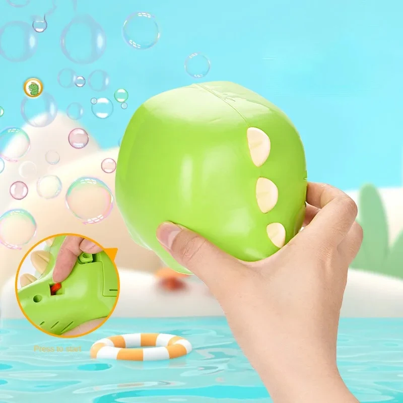 ตลก Bubble Machine การ์ตูนไดโนเสาร์กบสัตว์ Magic สบู่น้ํา Bubble Blower มือถือของขวัญคริสต์มาสสําหรับเด็กชายหญิง