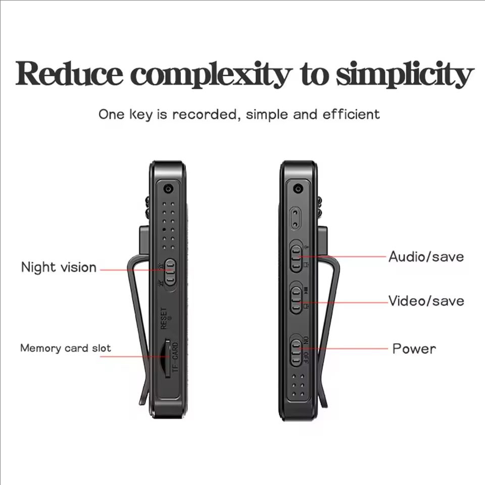 Mini telecamera HD 1080P portatile piccolo videoregistratore digitale videocamera di sorveglianza visione notturna video polizia BodyCam a infrarossi