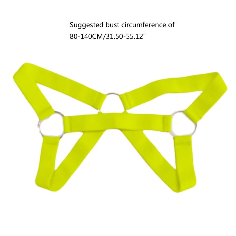 Heren Borstharnas Riem Elastische Schouderriem Raves Cosplay Kostuum Halter Riem Spieren Beschermer Voor Mannen Geschenken