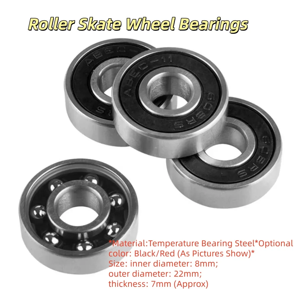 Rolamentos De Roda De Patins, Skate De Alta Velocidade, Rolamento De Scooter, ABEC-11, 8Pcs