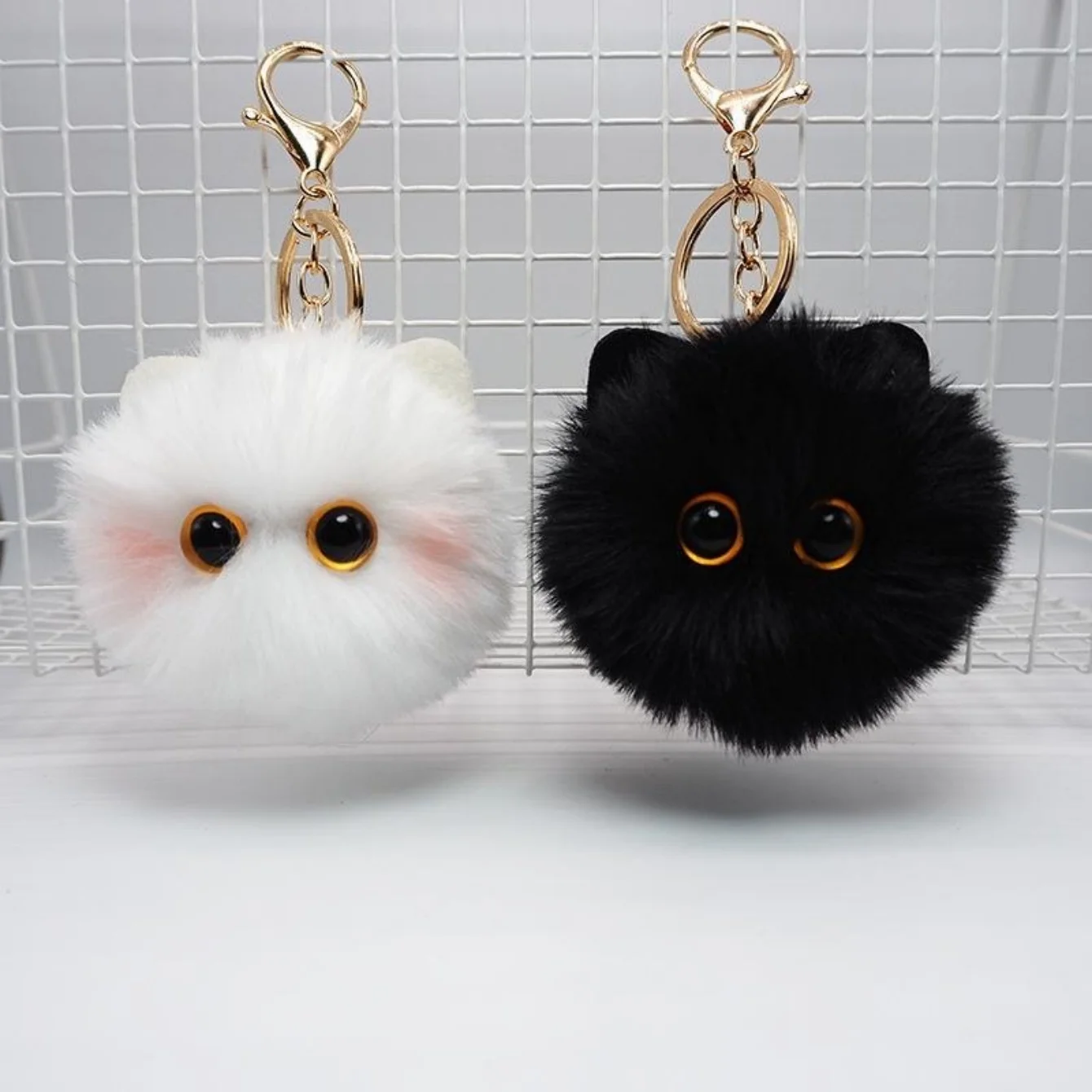 ตุ๊กตาแมวน่ารักพวงกุญแจการ์ตูนตุ๊กตาของเล่นจี้ Keyring สําหรับหญิงสาวกระเป๋าเครื่องประดับ Key CHAIN เด็กของขวัญอุปกรณ์เสริม