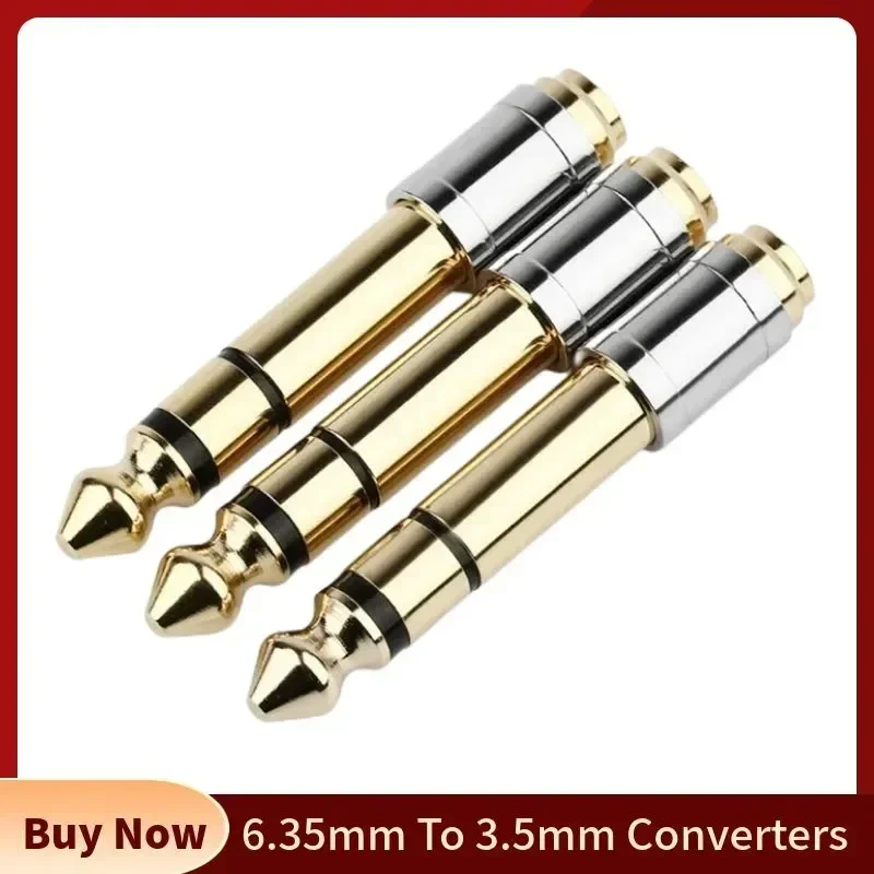 Adaptador de Audio de 3,5 a 6,35, convertidores Jack de 6,5mm a 3,5mm, conector macho hembra, enchufe para auriculares, electrónica de consumo de 6,3mm y 6,5mm