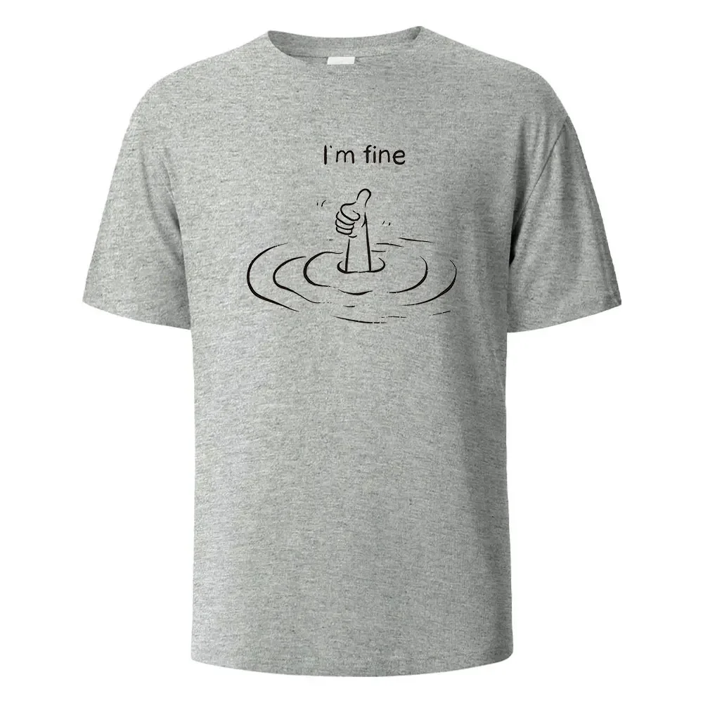 T'm ファインプリント Tシャツ綿 100% 夏 Tシャツ男性女性オーバーサイズカジュアルトップス
