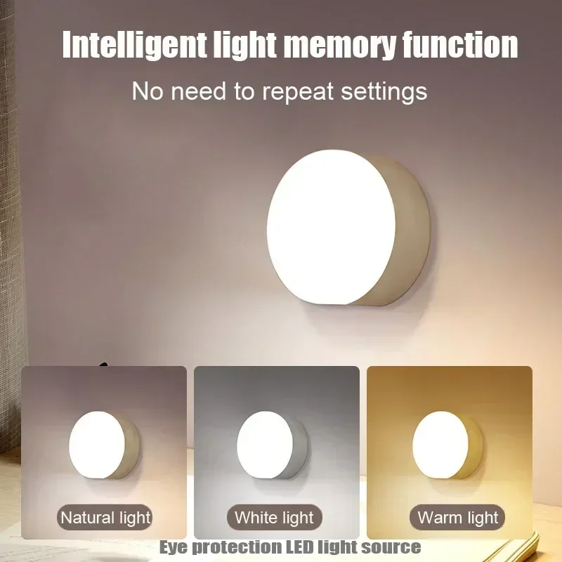 Xiaomi LED Touch Night Light 500mAh Battery USB Rechargeable Wireless Led Lamp Magnetic For Bedroom Bedside Table Lighting