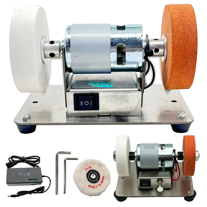 Máquina amoladora doble de 100W, artefacto, amoladora de mesa, Motor, Micro pulido grueso y fino, muela eléctrica, piedra