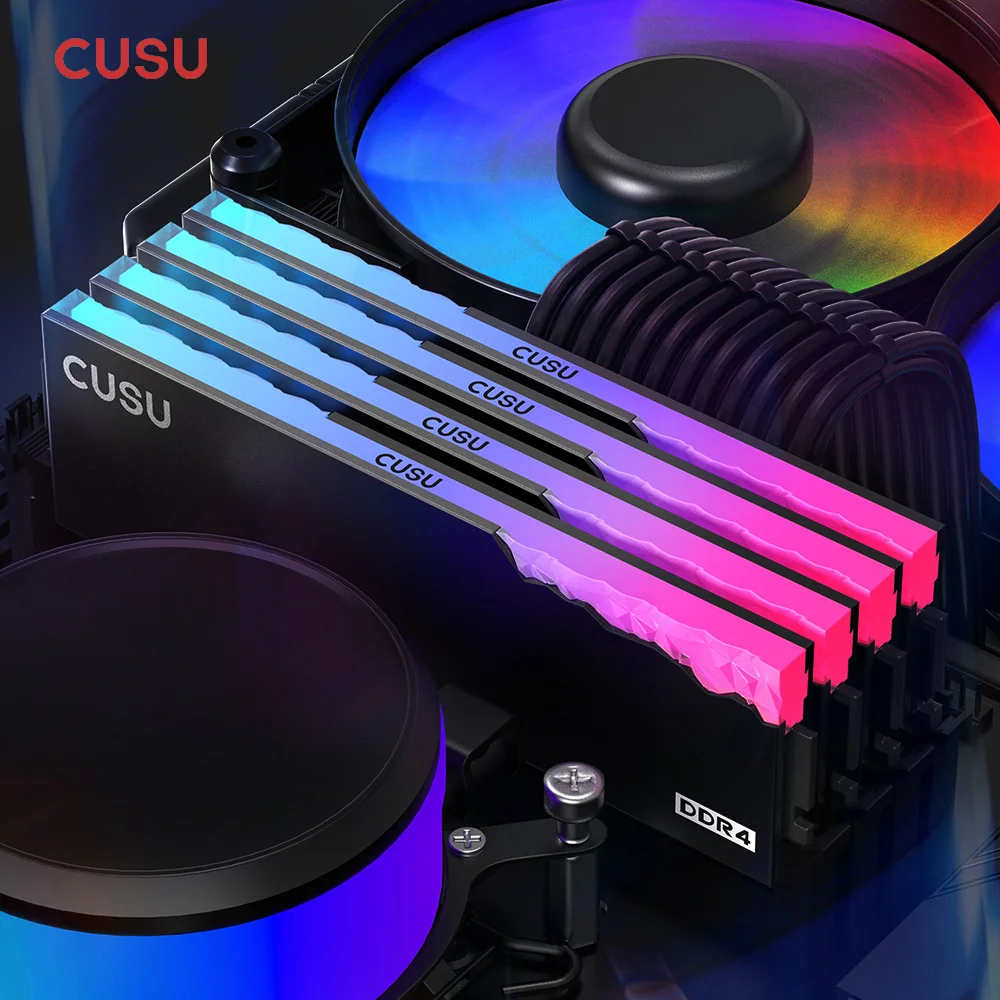 CUSU Memoria Ram DDR4 16gb 3200gb 3600mhz Rgb DDR4 8gb 288pin UDIMM Memoria Ram de doble canal para computadora de juegos diy