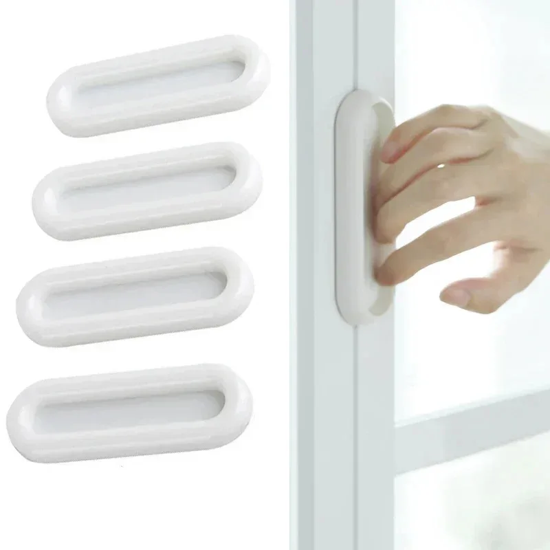 4 pezzi manopole per porte autoadesive maniglie per porte ovali per porte interne finestra in vetro cassetto dell'armadio impugnatura antiscivolo maniglie ausiliarie
