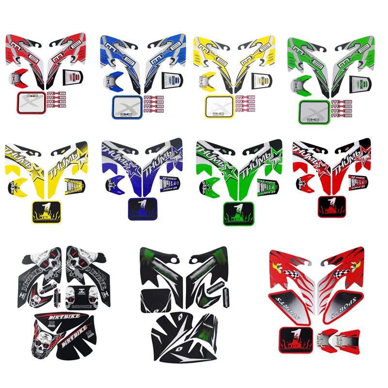 Complete CRF50 Sticker Decal Graphics Fairing Kit for  CRF 50 PIT Dirt BikeMotorcycle Accessories Parts