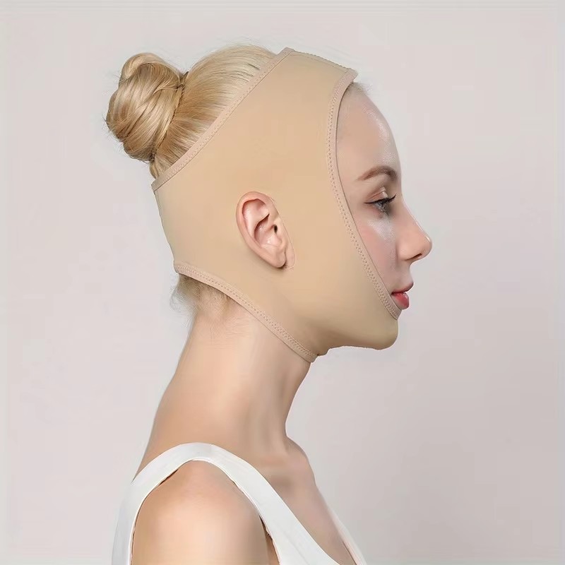 フェイスVシェイパー 顔痩せ包帯 リラックスリフトアップベルト シェイプアップ リフトアップ ダブルバンドマッサージ あごマッサージケアツール