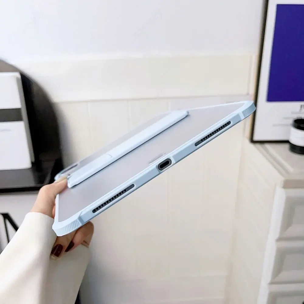 Funda para iPad 5a 6a generación 9,7 "8a 9a generación 10,2" Air4 Air5 Pro11 10a generación iPad mini 3 4 5 6 PC dura + Funda con soporte de TPU
