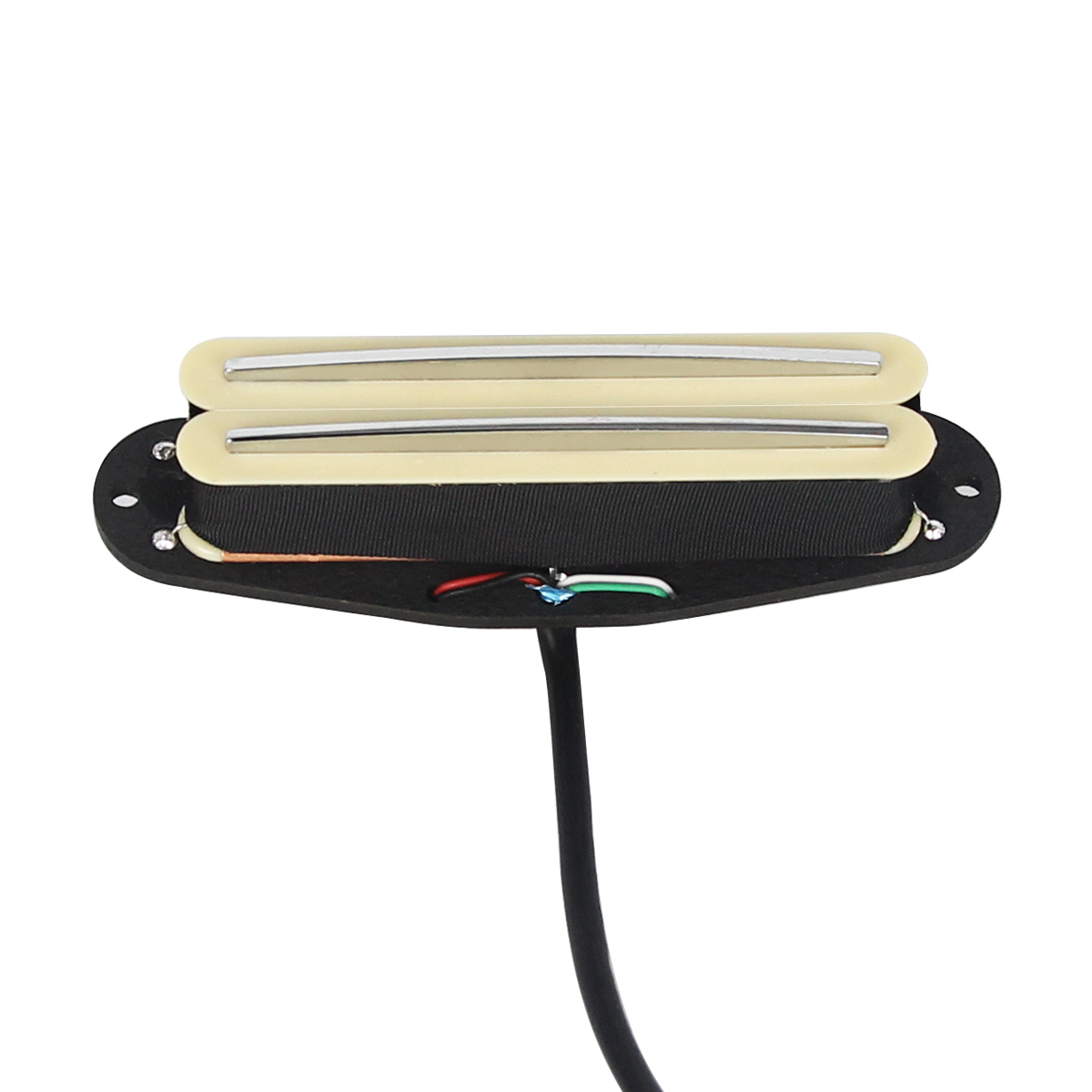 FLEOR 1 шт. Alnico 5 Hot Dual Rails хамбакер звукосниматель с одной катушкой, размер подходит для деталей гитары ST/SQ, черный/белый/желтый вариант