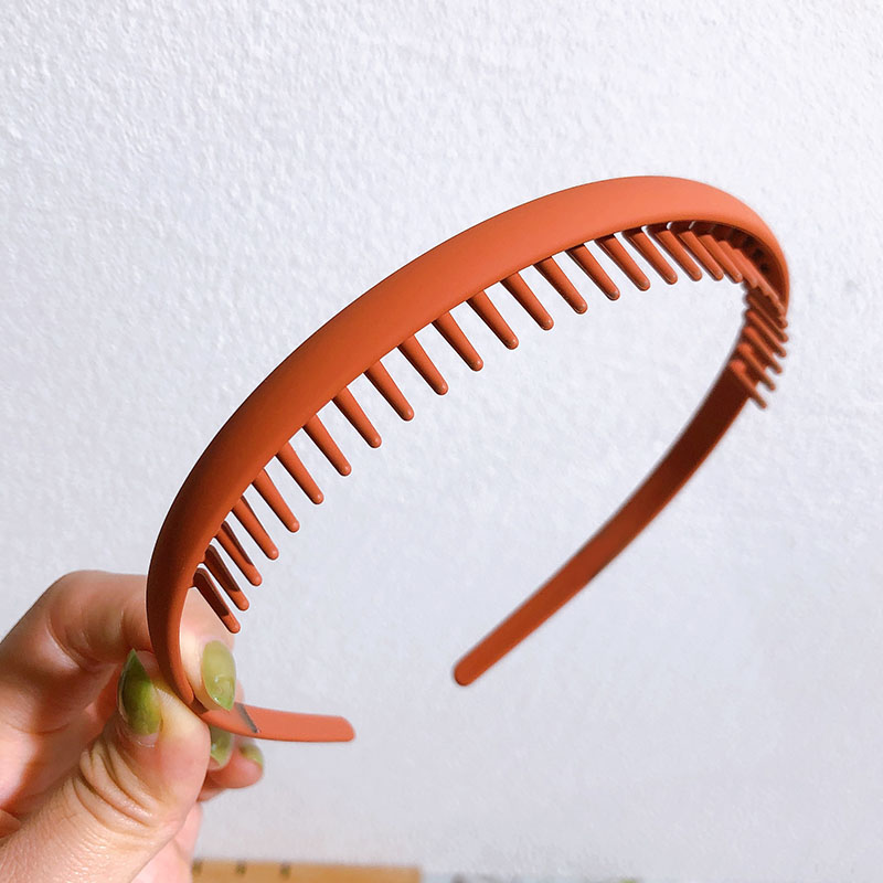 Moda cor sólida plástico hairbands para mulheres dentado onda pentes antiderrapante faixas de cabelo acessórios para o cabelo menina rosto lavagem headbands