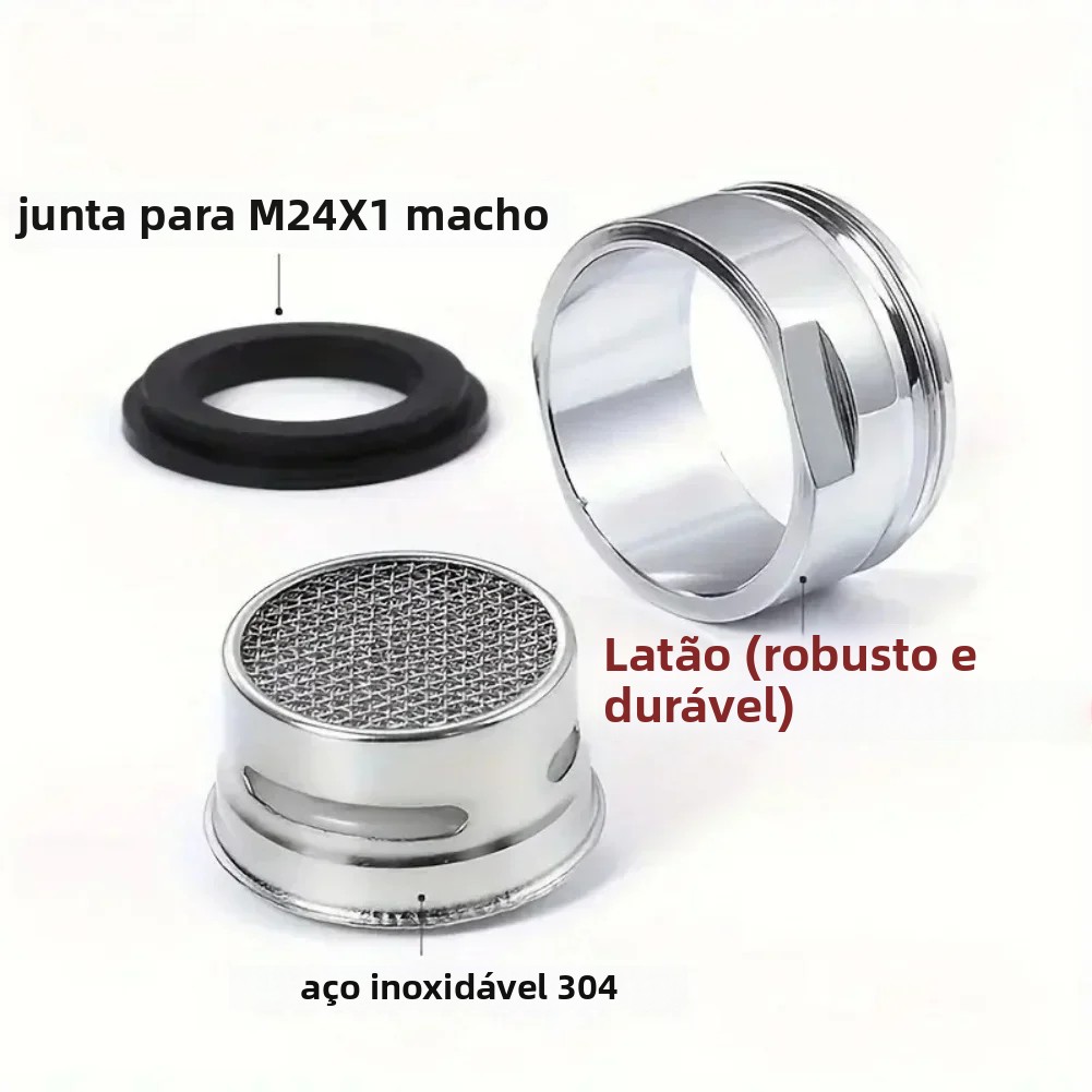 10/3 pçs torneira filtro de poupança água aerador m24 rosca banheiro bronze aço inoxidável substituível filtro malha bocal misto