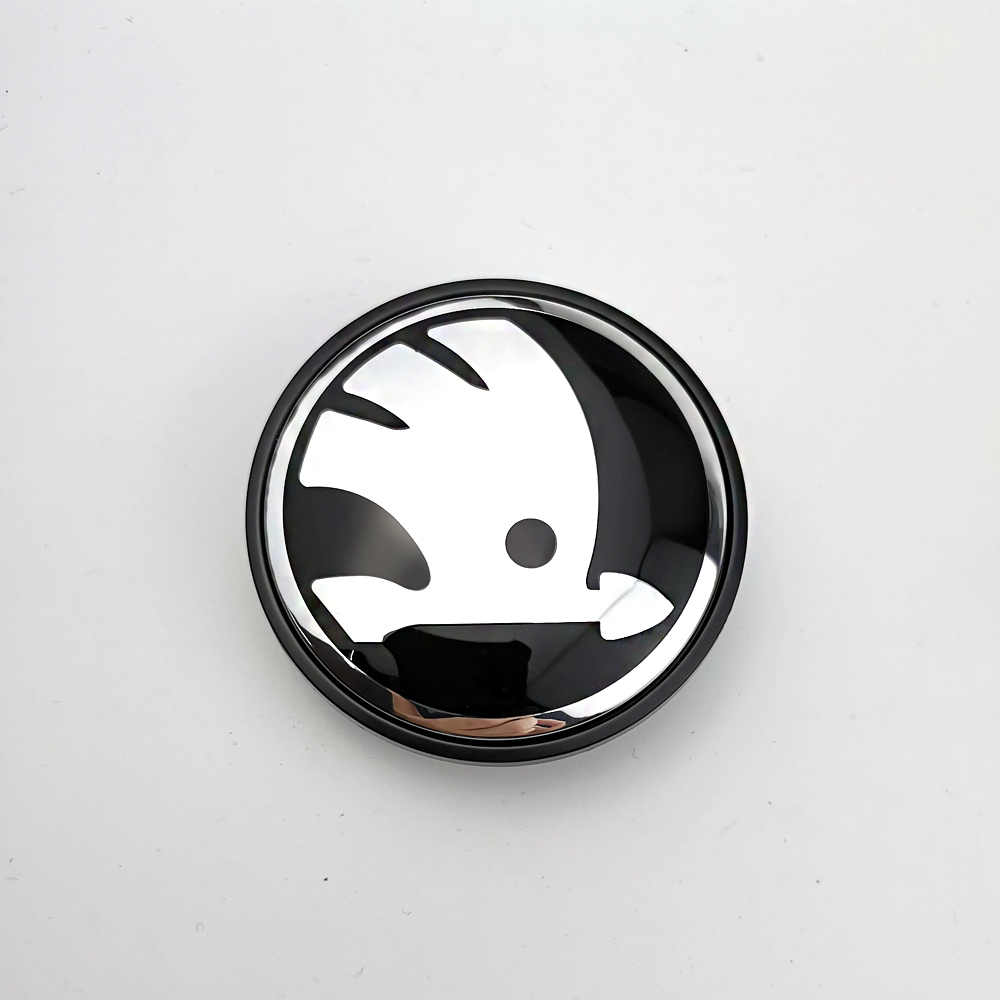 4 piezas 55mm 65mm cubierta central de rueda Original de coche tapa de cubo emblema reemplazo para Skoda Octavia Fabia Rapid Yeti Superb A5 A7 VRS VII