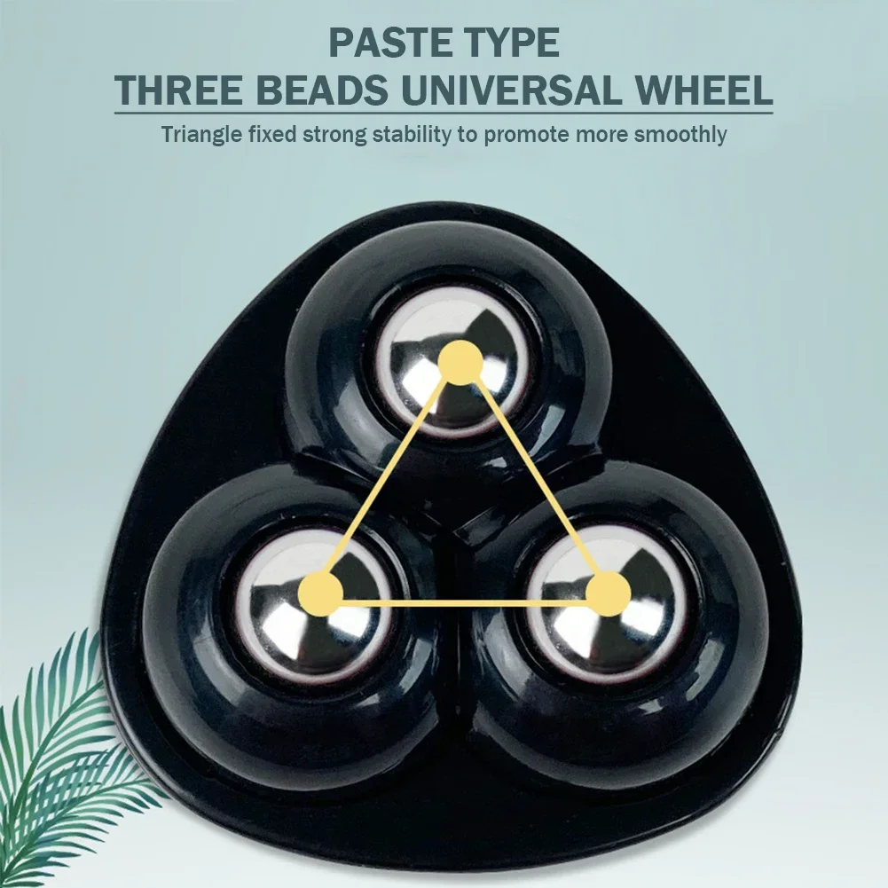 8pcs Paste Universal Wheel No Noise Self Adhesive Universal Pulley Rotating Wheels for Trash Can Bottom Kitchen Small Appliances