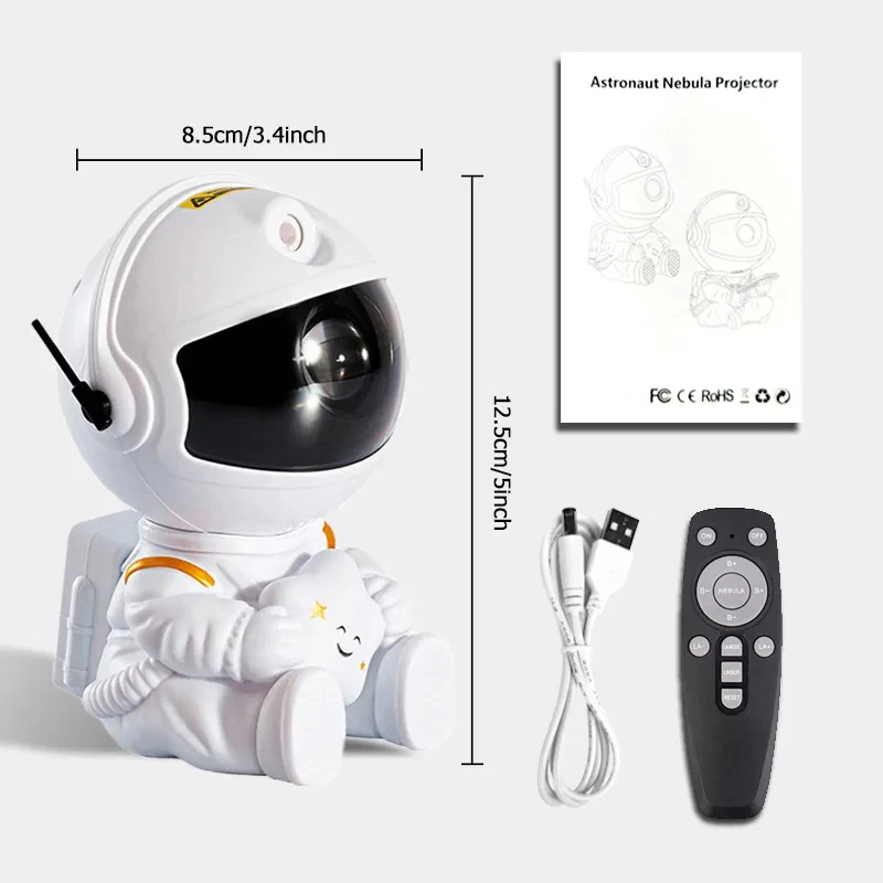 Galaxy estrela astronauta projetor luz céu estrelado porjetores lâmpada decoração quarto led night light crianças presentes