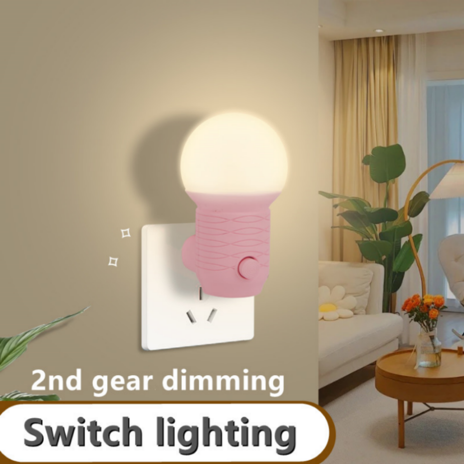 Luz LED nocturna enchufable, luz blanca, luz cálida para lactancia de bebés, luz para dormir, luces de enchufe para dormitorio, lámpara de ahorro de energía para balcón