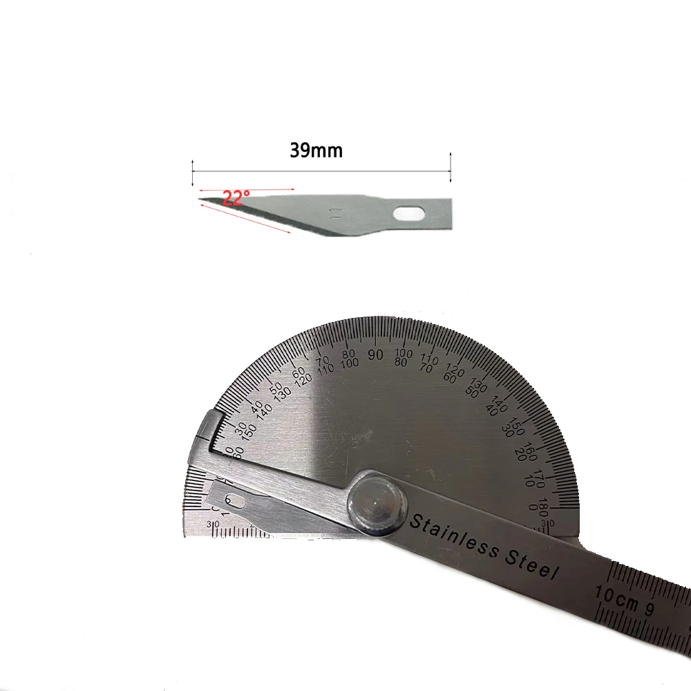 Chống Trơn Trượt Kim Loại Dao Mổ + 11 Chiếc SK5 Lưỡi Dao Khắc Gỗ Dao Trái Cây Thực Phẩm Thủ Công Điêu Khắc Khắc Dao Tay dụng Cụ WL-9302S