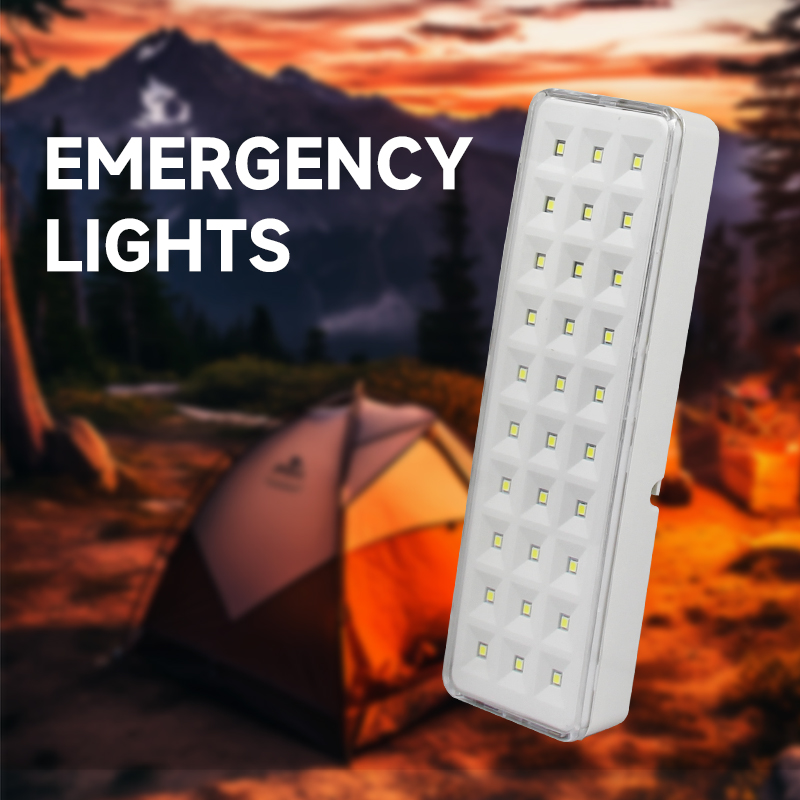 Luz de emergência led recarregável portátil lâmpadas de combate a incêndio interior fixado na parede luzes para casa 30leds lâmpada de saída lanterna de acampamento
