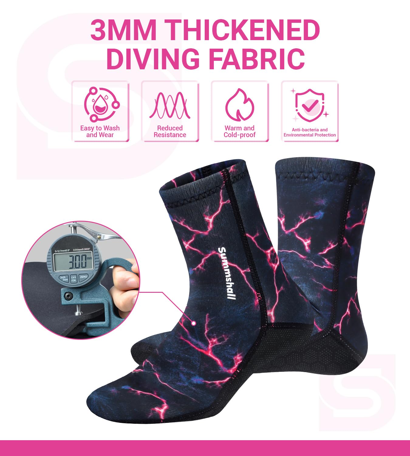 3mm ネオプレン ソックス ダイビング ソックス 男性 & 女性用 ネオプレン ソックス ウォーター スポーツ 水泳 カヤック ダイビング ソックス