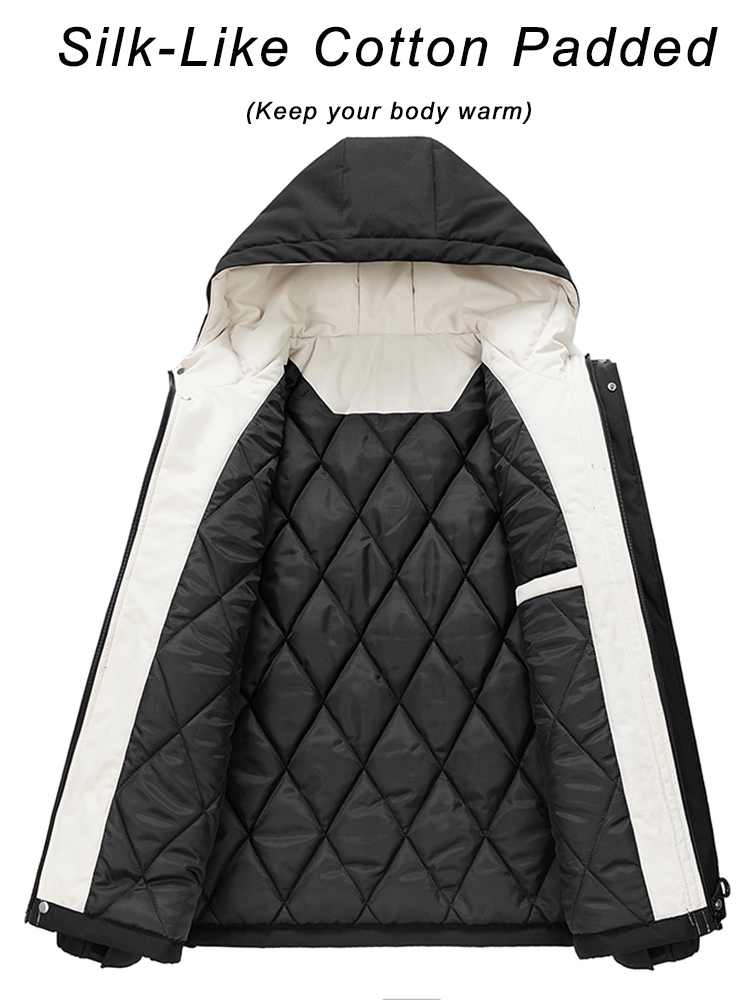 ฤดูหนาวผู้ชายเสื้อแจ็คเก็ต Thicken Parkas เกาหลีแฟชั่นขนาดใหญ่เสื้อ Hooded Windbreaker ความร้อนเสื้อแจ็คเก็ตขนาดใหญ่ 8XL