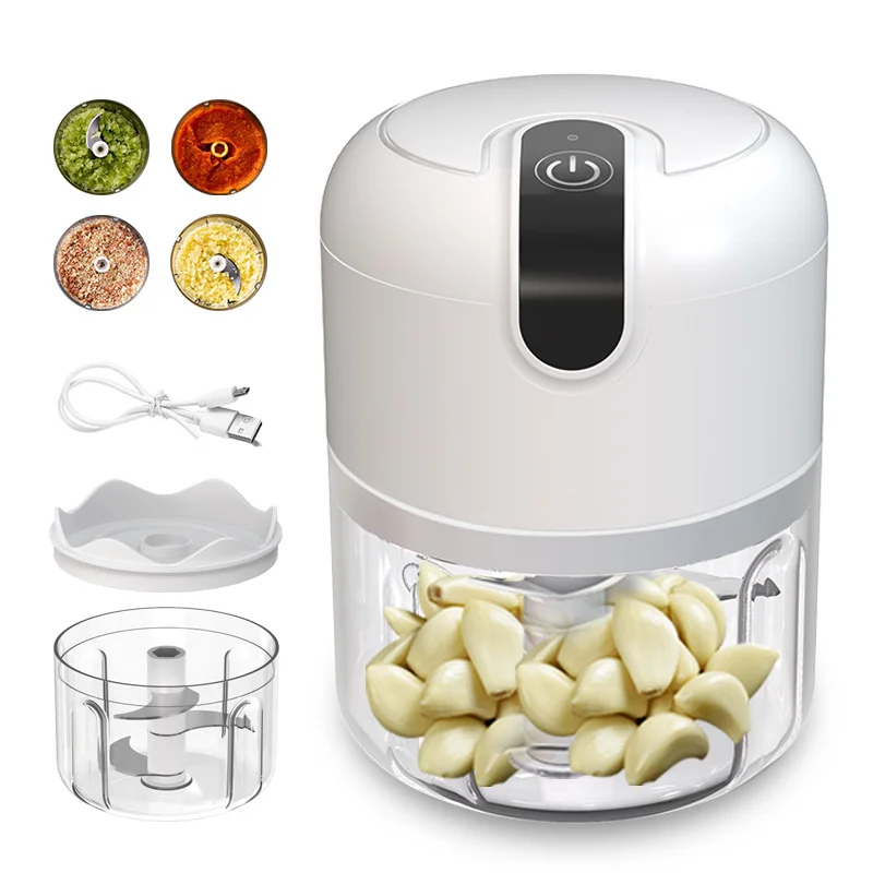 250 ml akumulatorowy kuchenny przenośny elektryczny rozdrabniacz do czosnku i warzyw Mini robot kuchenny blender do żywności