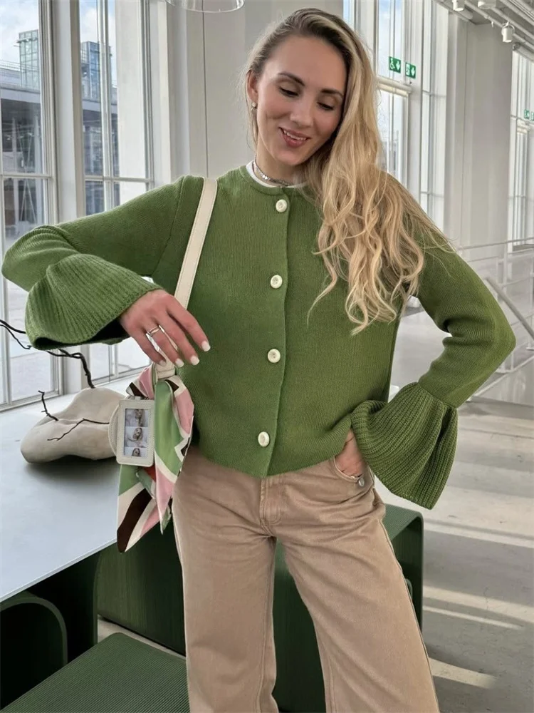 Tossy Weibliche Strickpullover Strickjacke Mantel Gerippt Patchwork Lose Langarm Solide Herbst 2025, Pullover frauen Strickwaren Strickjacke