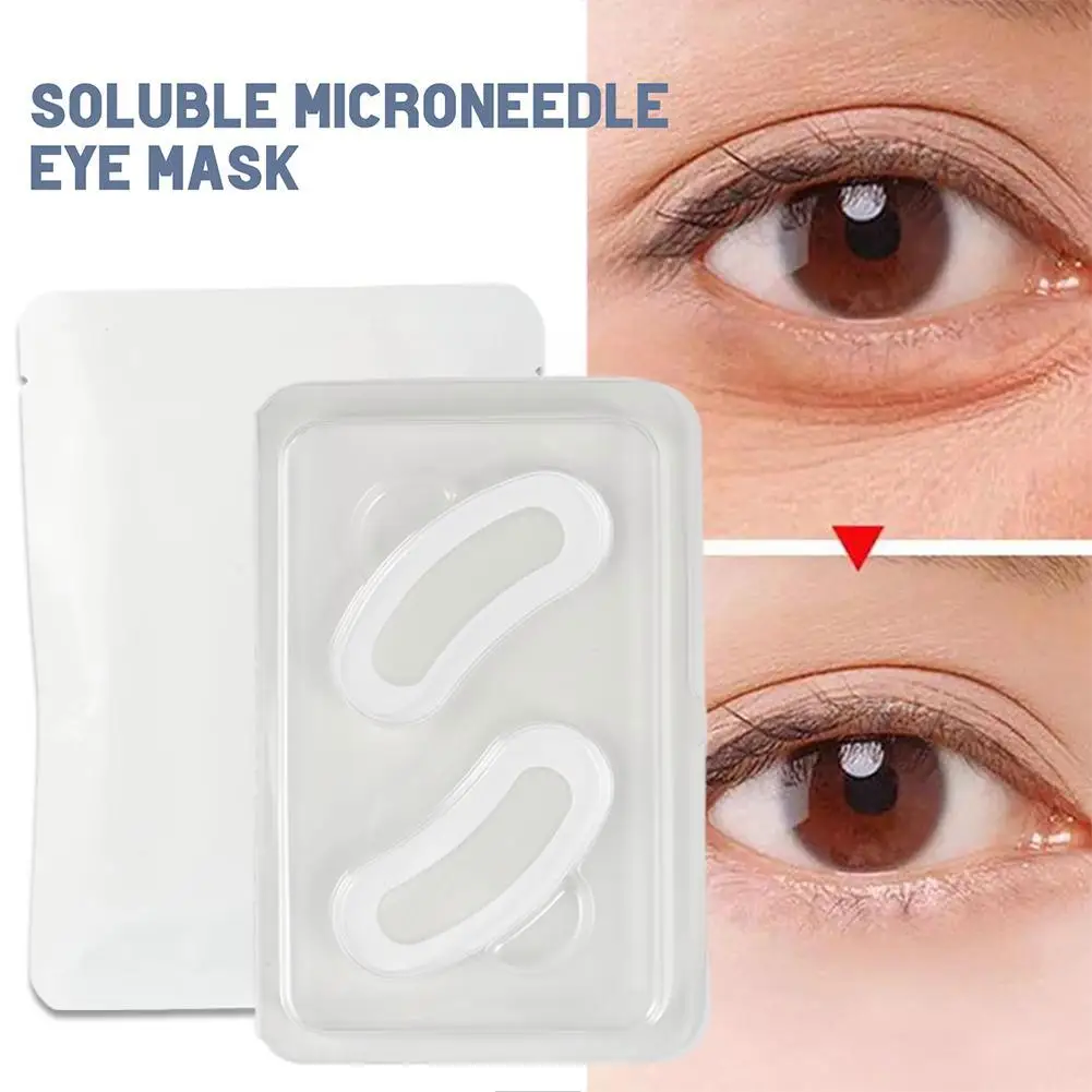 Parches para los ojos con ácido hialurónico, almohadilla para los ojos con Micronedle, Cosméticos hidratantes, máscara circular para los ojos, eliminación de cara fina, líneas oscuras, Wri coreano V3J2