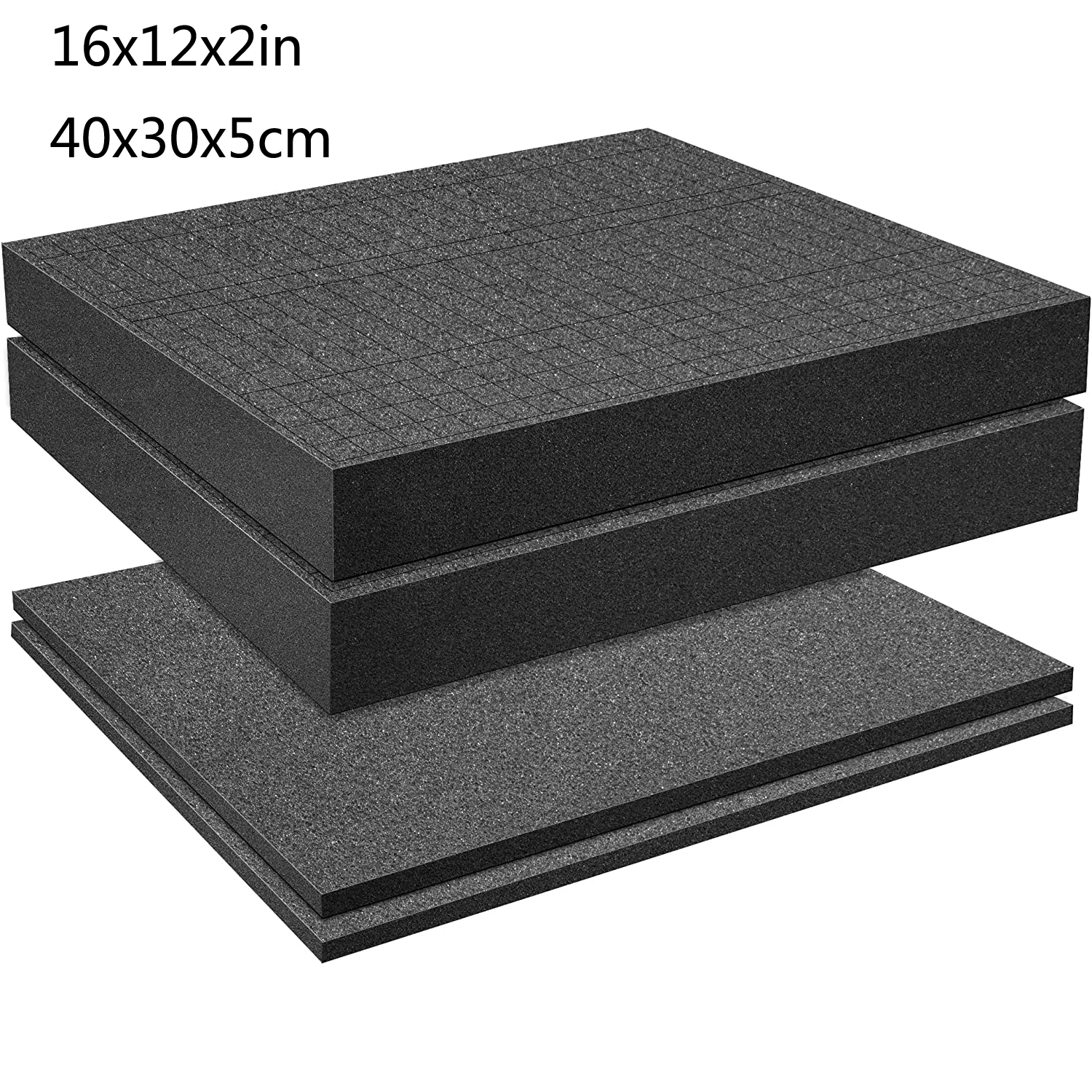 4 PCS Pick Apart Inserção de Espuma, Pick and Pluck Foam, Pluck Pré Cube Sheet Foam com Uso Inferior para Armazenamento de Casos de Caixa de Jogo de Tabuleiro