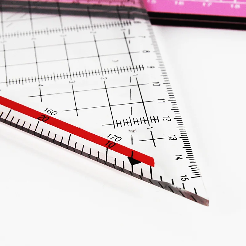 Isosceles Triangle 20CM Hand-drawn Triangle Board 30CM Professional Special Ruler Protractor Woodworking Interior Drawing Design