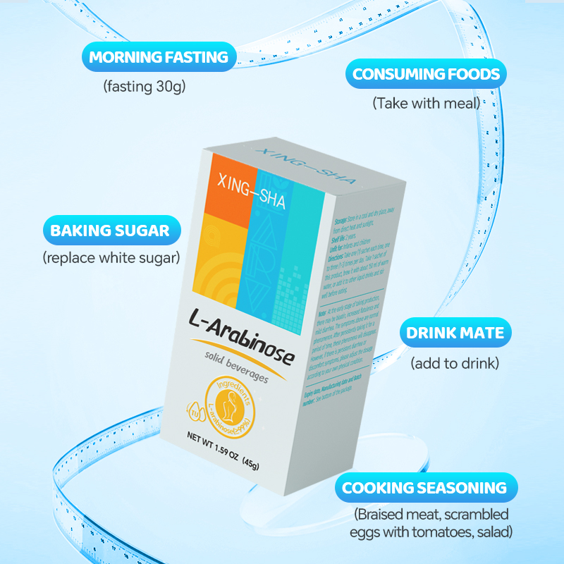 XING-SHA L-Arabinose Solid Beverages, Inhibits Sucrose Catabolism, Reduces Glucose Absorption