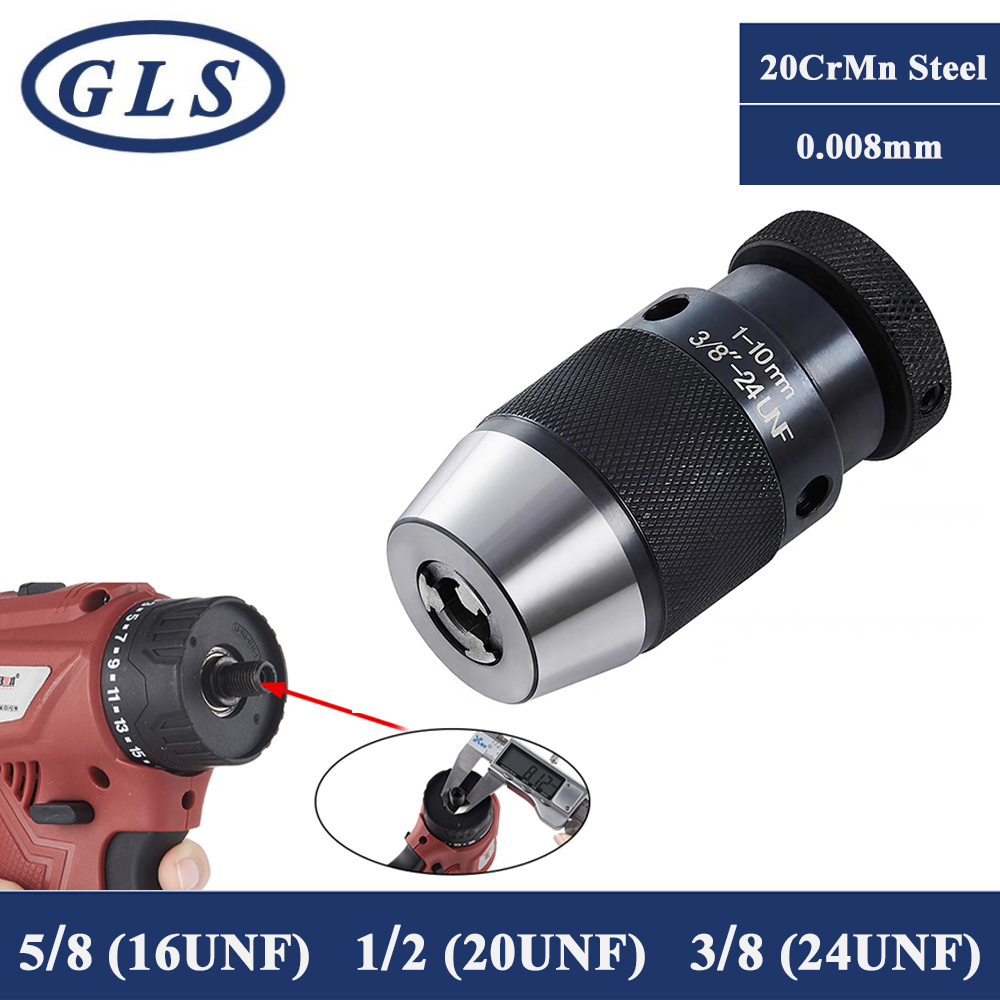 Кулачковый патрон резьбы Dril 16UNF 20UNF 24UNF 3/8-24UNF 1-16 5/8-16UNF без ключа, саморегулирующийся сверлильный станок
