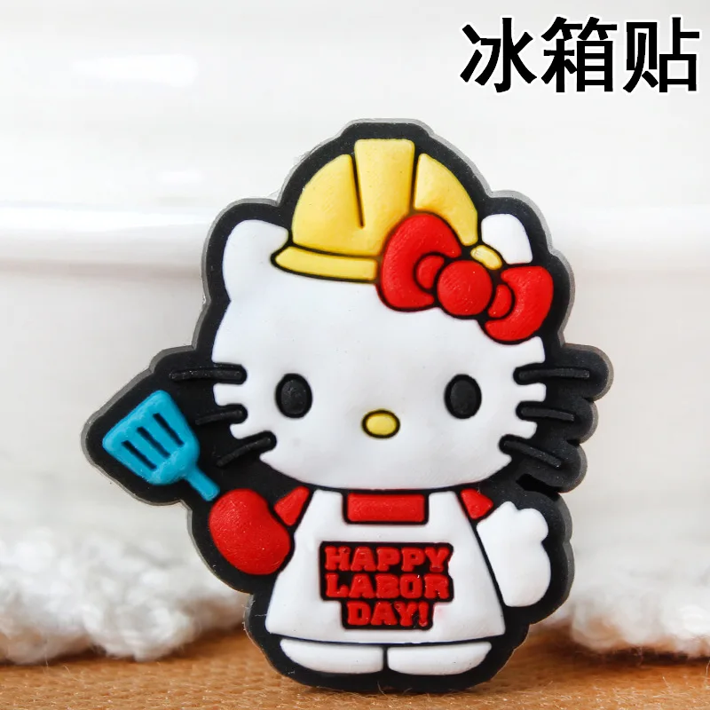 Hello Kitty กระดานวาดภาพซิลิโคน Decore ตู้เย็นขนาดเล็กตกแต่งบ้านสติกเกอร์แม่เหล็กตู้เย็นของที่ระลึกไวท์บอร์ดแม่เหล็ก
