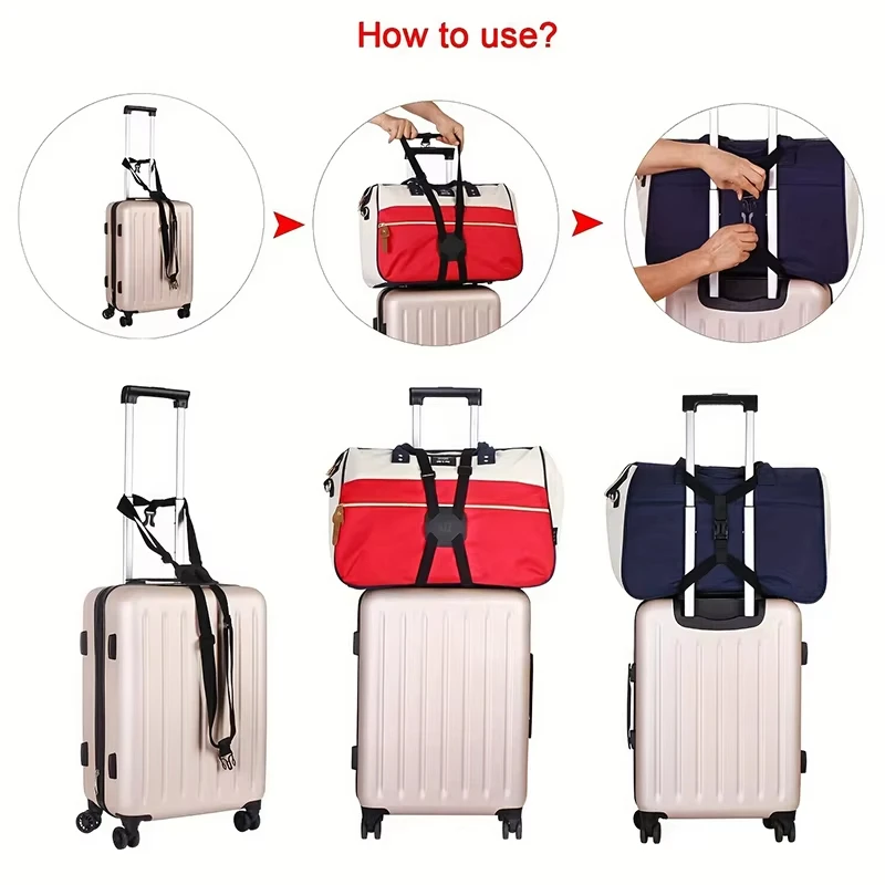Cinghie per bagagli con altissima elasticità impediscono efficacemente le valigie da scoppio dovuta ai bagagli eccessivi.