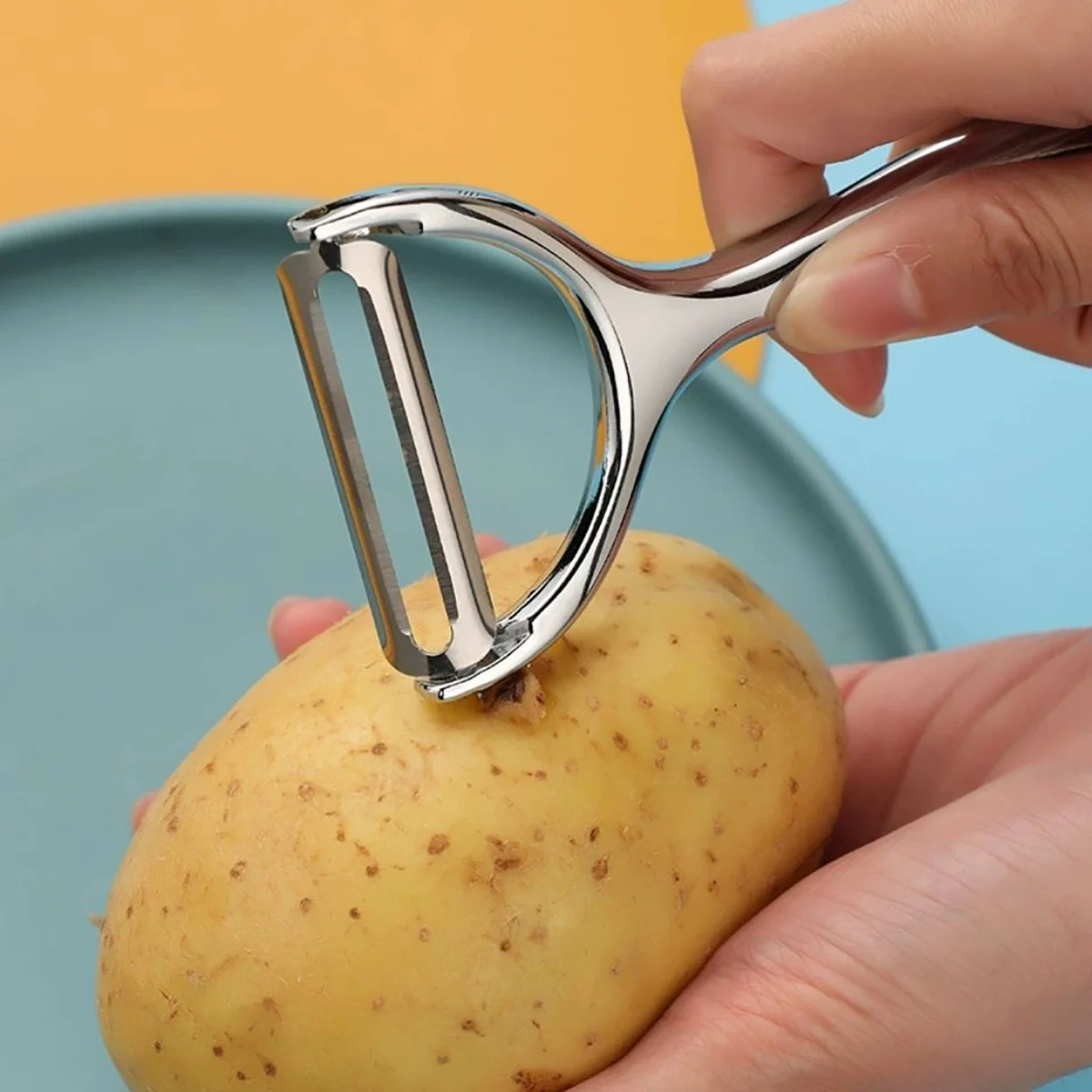 Accessori da cucina in acciaio inossidabile Pelapatate multifunzione per patate, carote, grattugia per insalata di frutta e verdura ﻿
